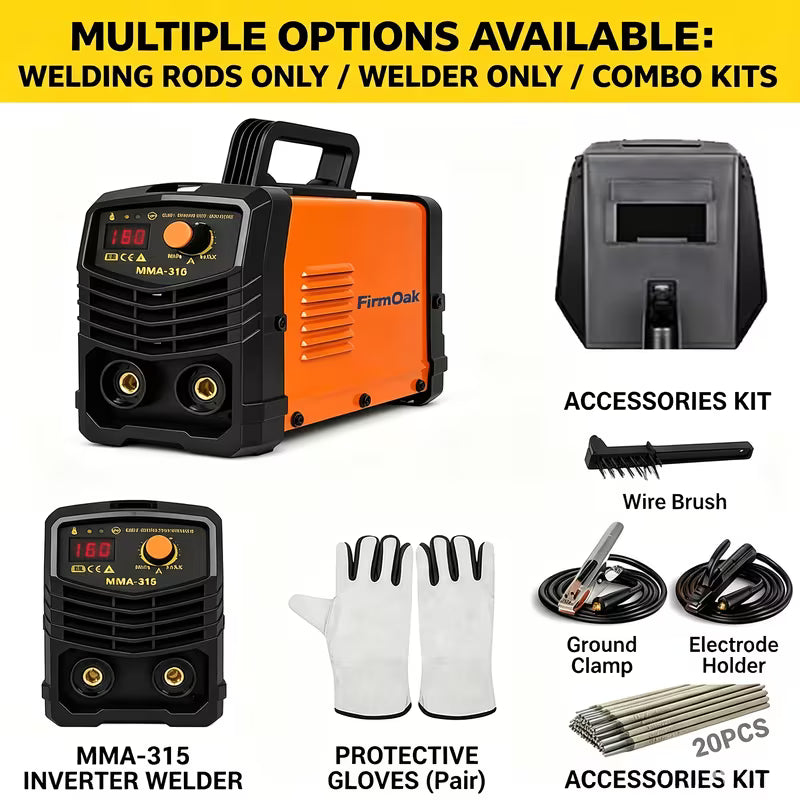 FIRMOAK Mini Stick Welder Machine, MMA-315 Portable ARC Welding Machine for Beginners