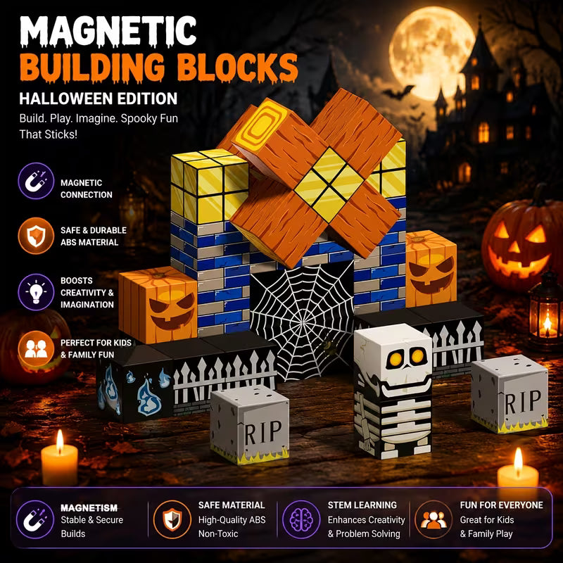 Halloween Atmosphere Magnetic Building Blocks