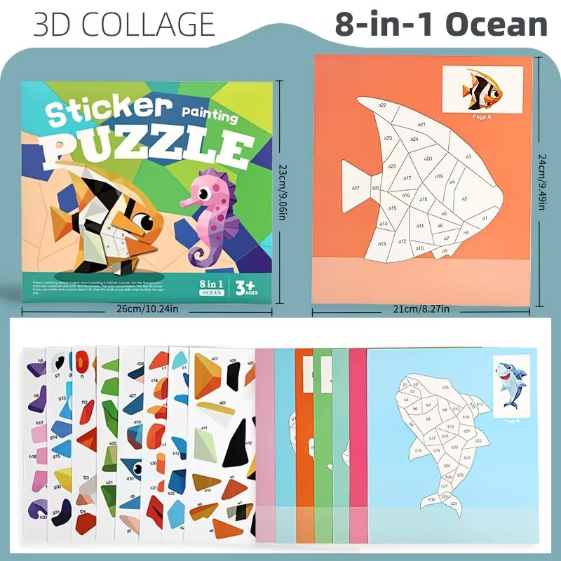 Children's 3D Collage DIY Sticker Set