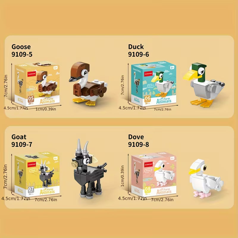 10-In-1 Mini Cute Pet Farm Series Building Block Set