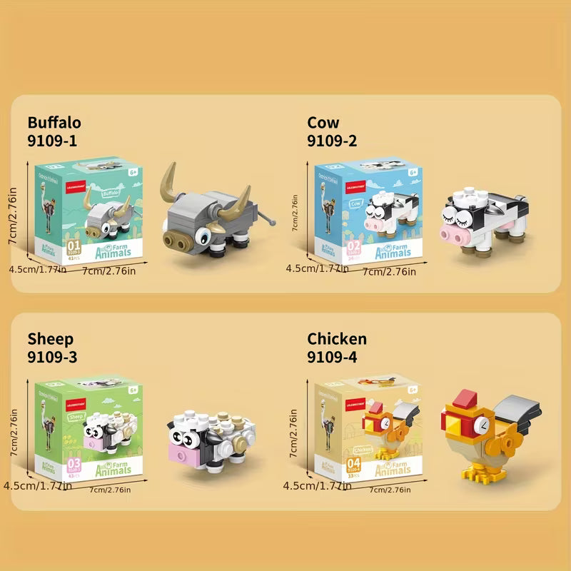 10-In-1 Mini Cute Pet Farm Series Building Block Set