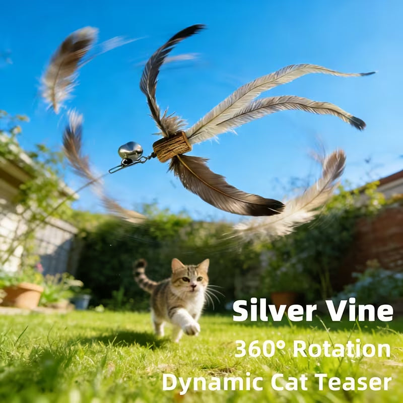 Cat Toy Refill Heads Variety Pack - Quick-Release Wind-Fluttering Attachments