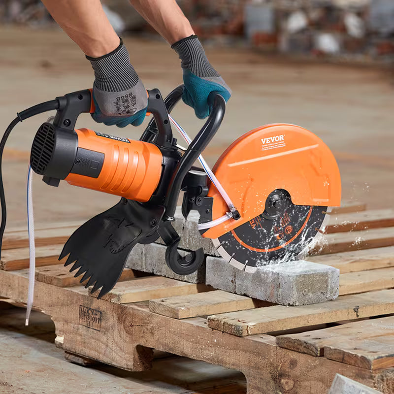 VEVOR Electric Concrete Saw, 12 in, 1800 W 15 A Motor Circular Saw Cutter with Max. 4.5