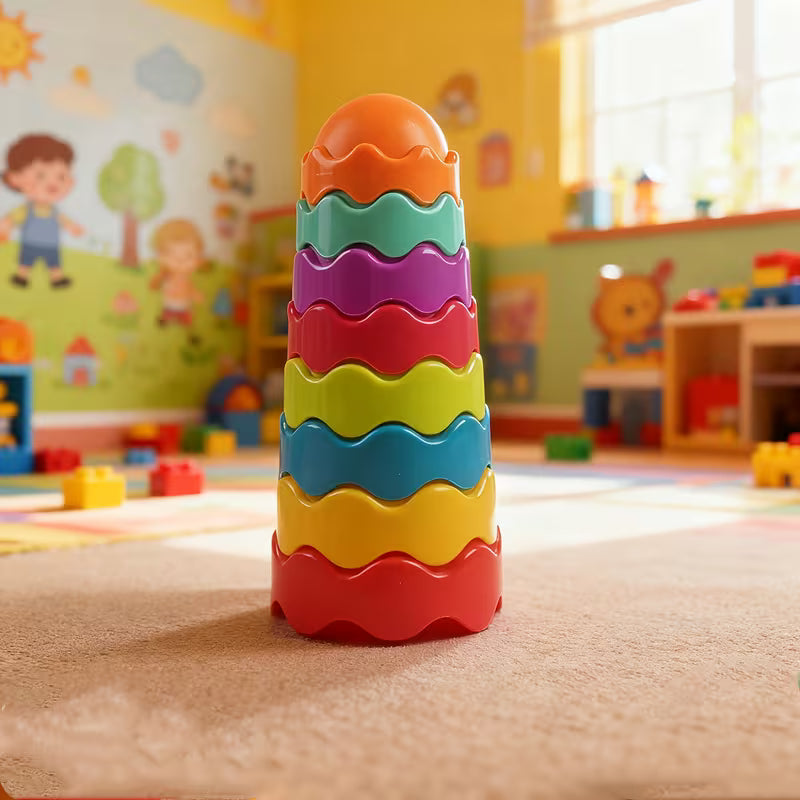 Colorful Eggshell/star-shaped Stacking Toy