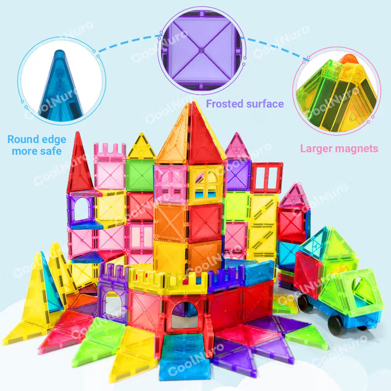 40-Piece/64-Piece/100-Piece Magnetic Building Blocks Set