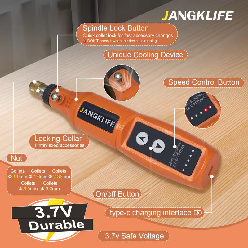 76pcs Mini Cordless Rotary Tool/Li-ion Battery