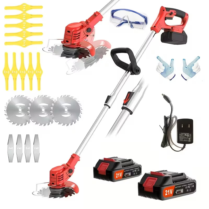 Electric Weed Wacker, Battery Powered Trimmer Set
