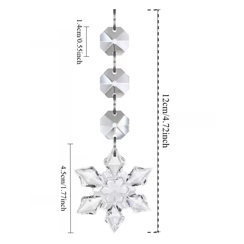 10pcs Christmas Snowflake Ornaments Acrylic Decorative Charms for Wedding Venue Decor