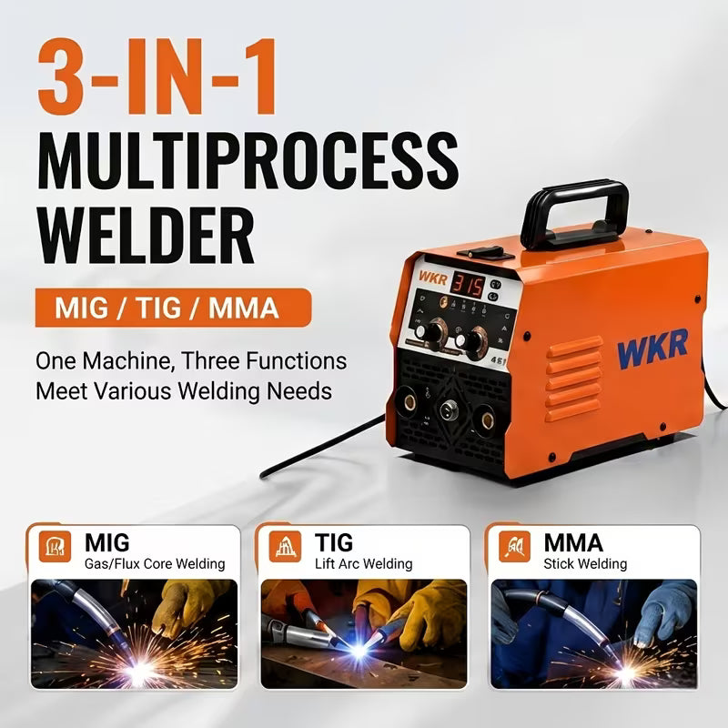 Optional Welding Rods, 145A 3-in-1 MIG Welder, Flux Core MIG/Lift TIG/MMA Stick Welding Machine