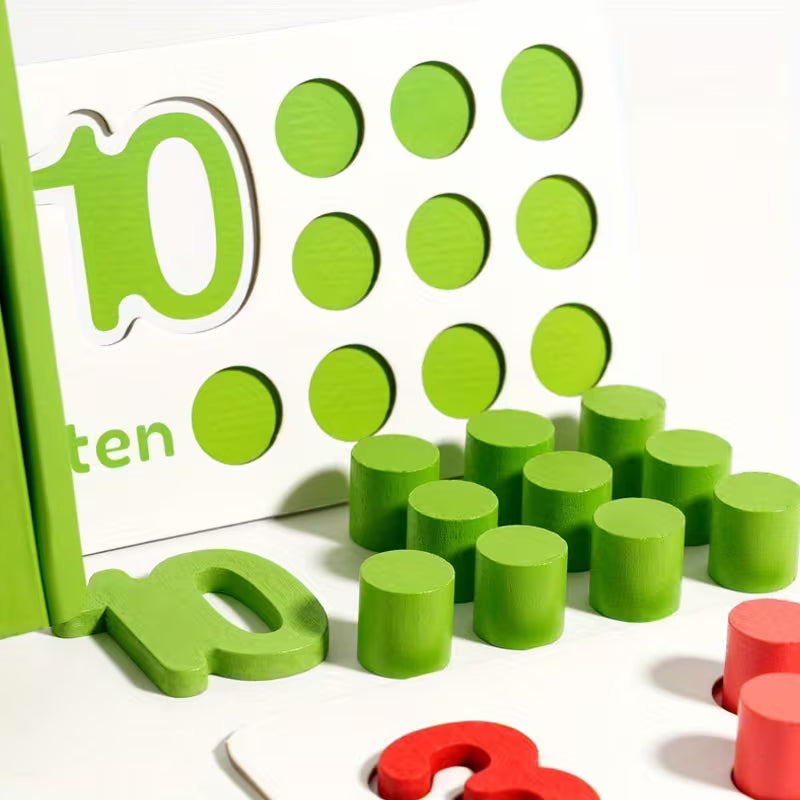 Set of Wooden Math Counting Puzzle Boards
