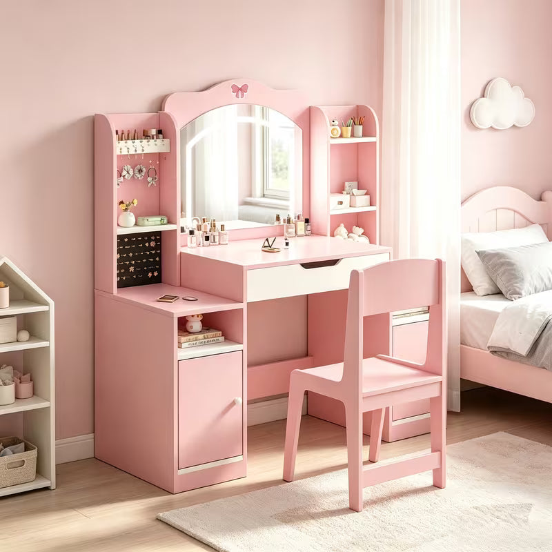 Kids' Princess Vanity 3-in-1 Makeup Set for Children