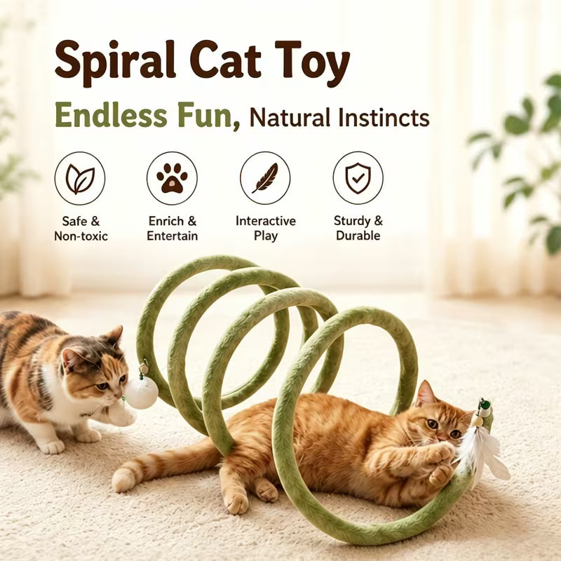 Spring Cat Tunnel Toy