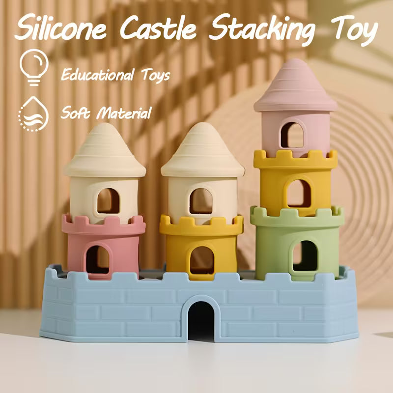 Silicone Colorful Stacking Toy Castle