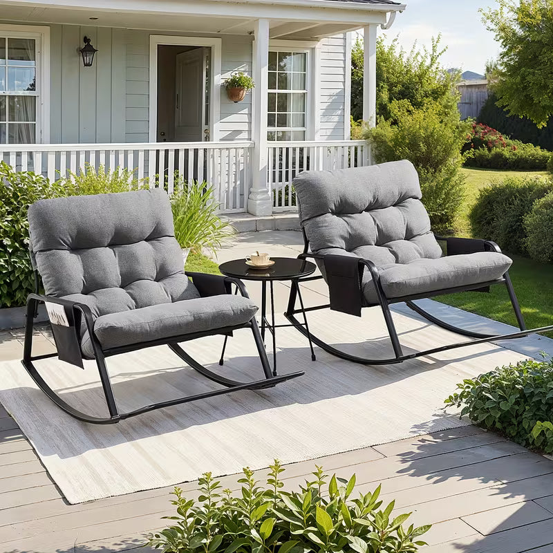 Extra Large Papasan Chair (1-Pack/2-Pack Available), Outdoor Patio Rocking Chair, Lounge Egg Chair