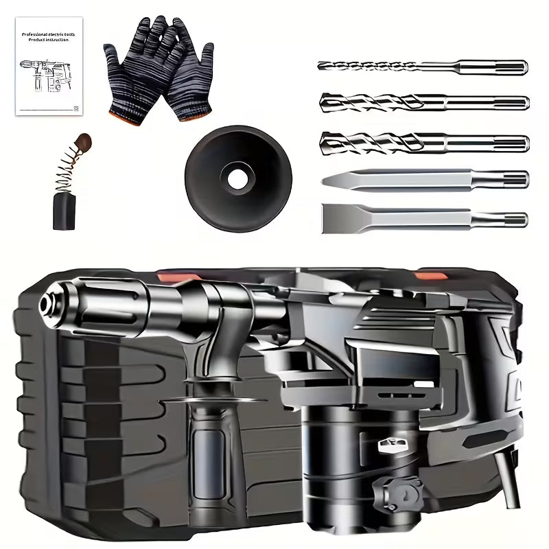 1100w, 1023.62inch, 3 Drill Bits Three-purpose Multi-functional High-power Heavy-duty Wall Removal