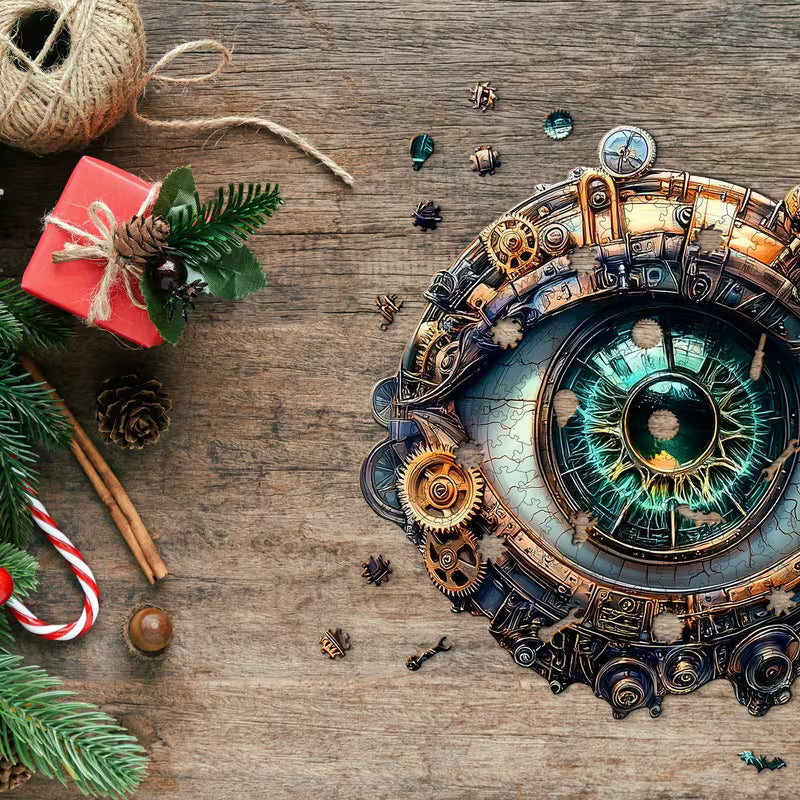 Wooden Puzzle Sizes Available: 210pcs 150pcs 40pcs Steampunk Eye Wooden Set, Wooden