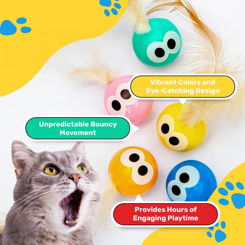 For Kittens & Indoor Cats - High-Bouncing Chase Set, Plastic