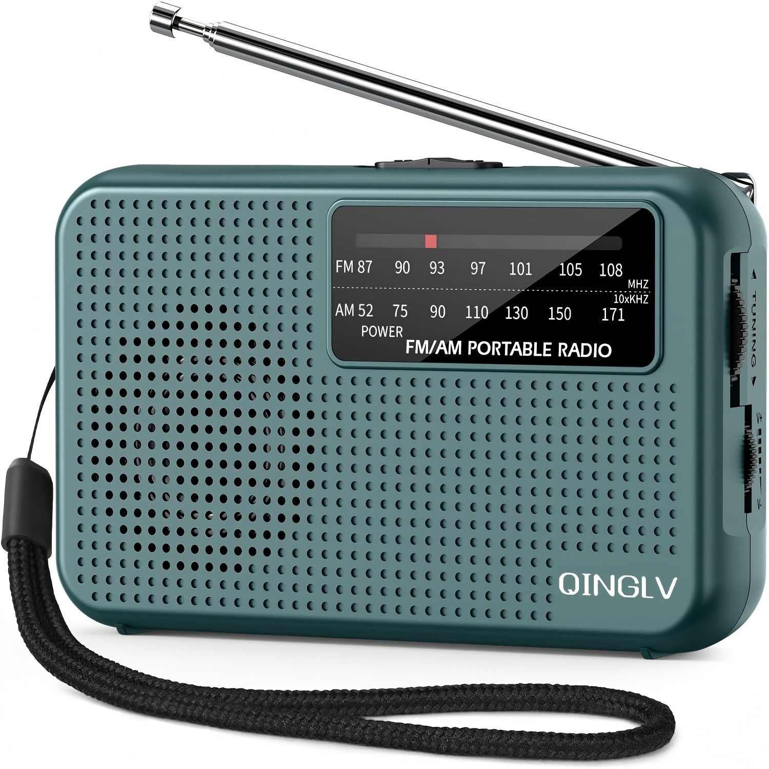 Portable Mini Radio with Telescopic Antenna And Headphone Jack, AM/FM