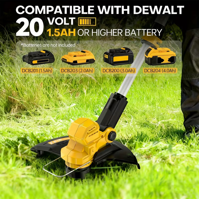Cordless String Trimmer for Dewalt 20V Max Battery (Tool Only), 12-Inch with Auto-Feed