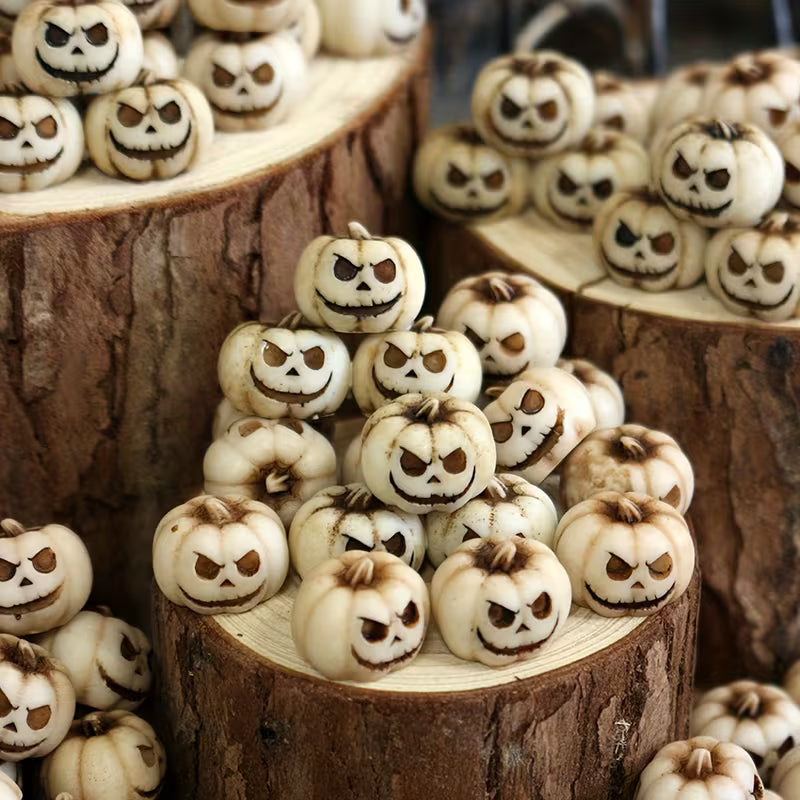 20pcs of Halloween Mini Pumpkins, Gothic Pumpkin Heads, Outdoor Garden Decoration Small Pumpkins