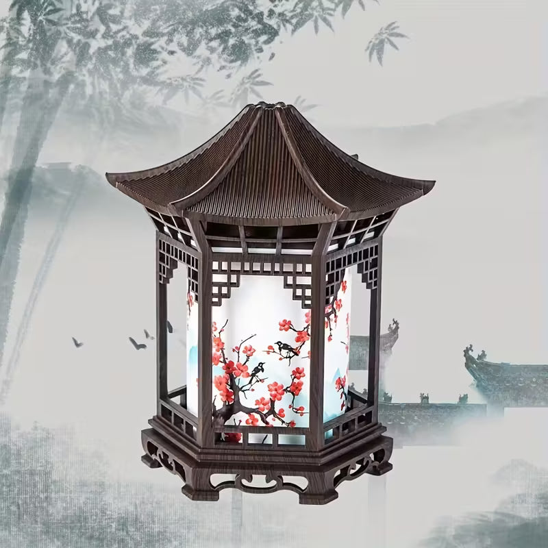 Pavilion Humidifier, Uniquely Designed Chinese-Style Decorative Piece, Fine Mist to Improve