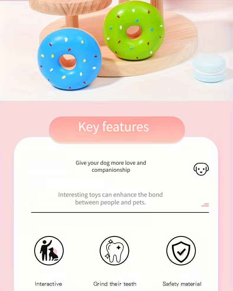 New Pet Toy Donut That Makes Sound Multi-Color Simulation Donut