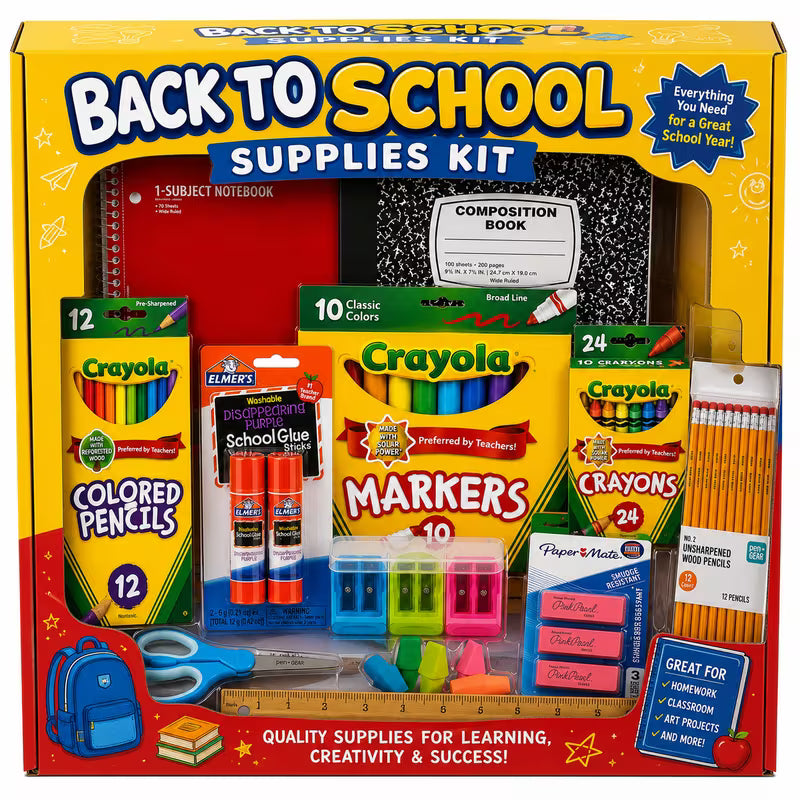 Back to School Essentials Supplies Kit Bundle