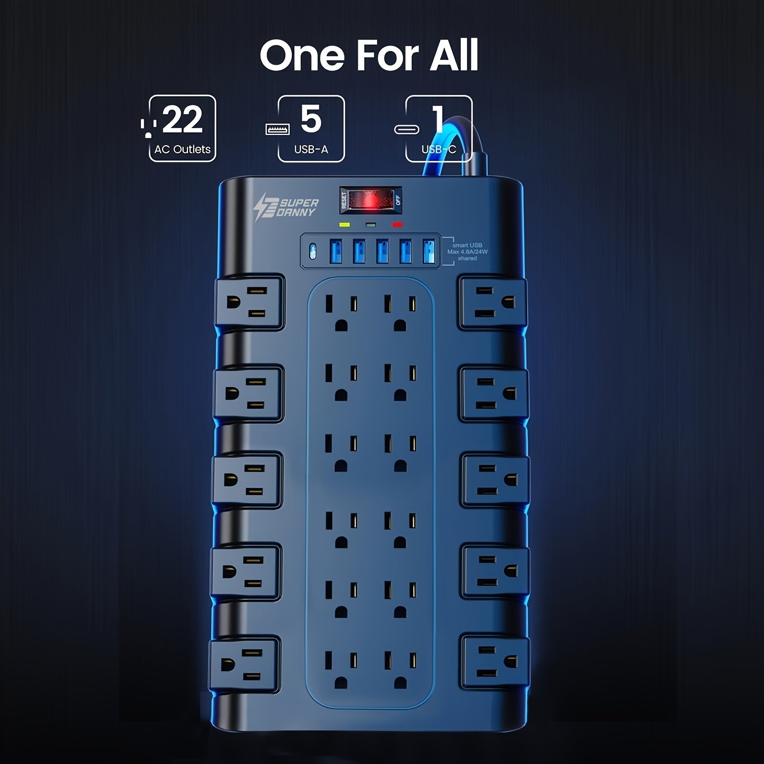 28-in-1 Surge Protector Power Strip