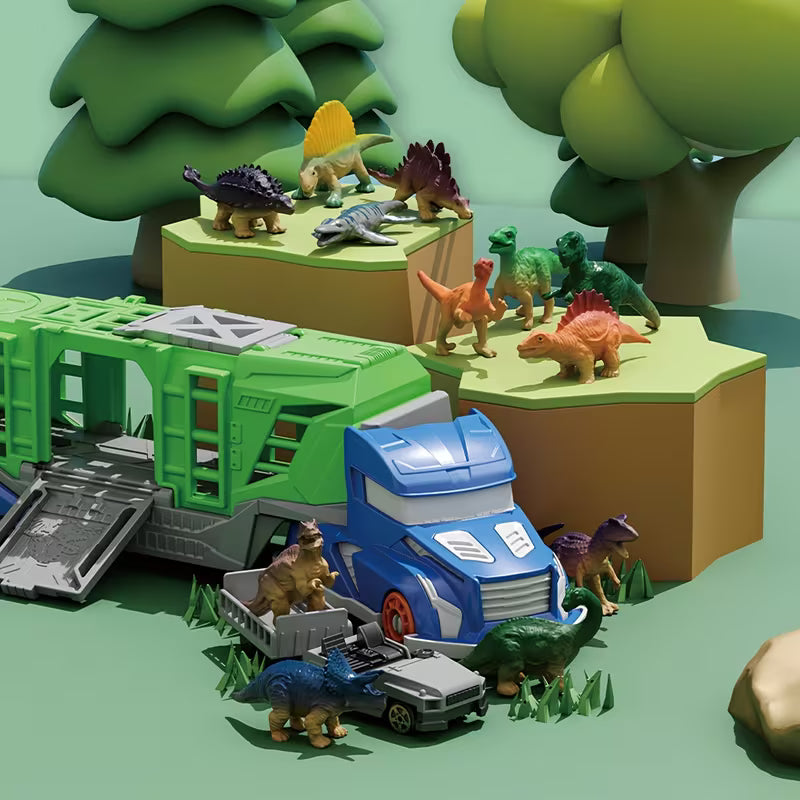Dinosaur Animal Transport Truck Toy Set