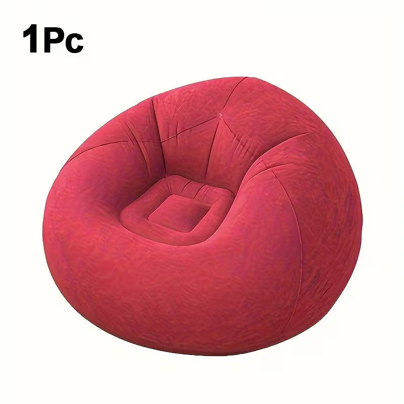 1pc Soybean Bag Chair, Inflatable Sofa Chair, Soft, Comfortable, Outdoor, Lazy Seat, Tatami Chair