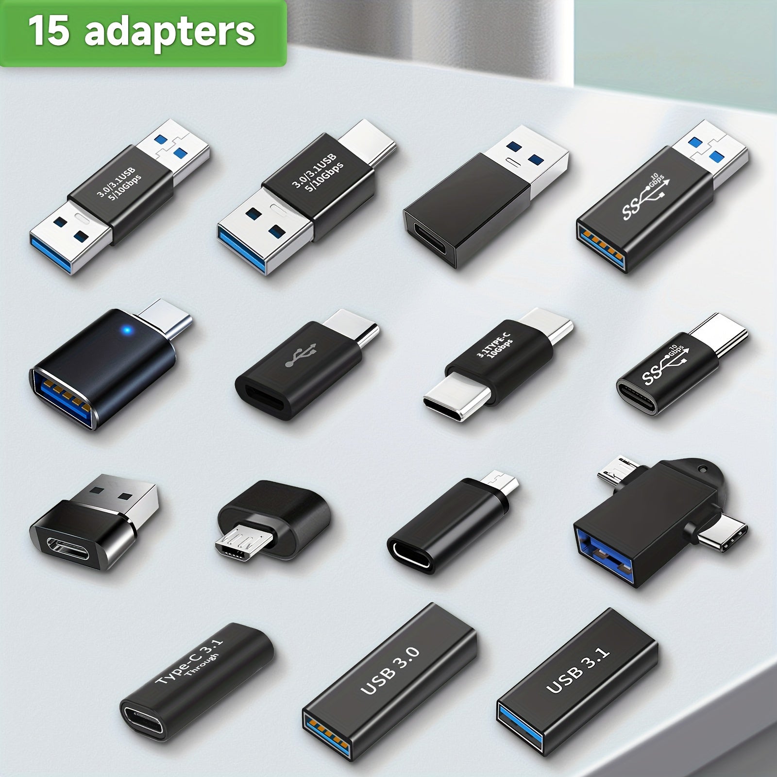 USB-C to USB 3.0, Micro-B Female-To-Female, Male-To-Male, And Female-To-Male Different Set