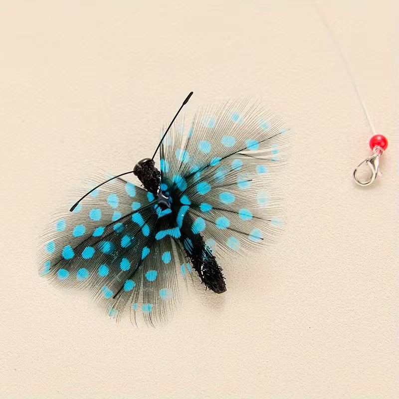 Cat Toy Set, 3 pcs Feather Toys, Polyester
