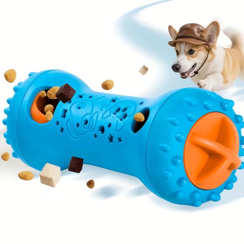 Dog Interactive Slow Feeder Toy, Dumbbell Design, Adjustable