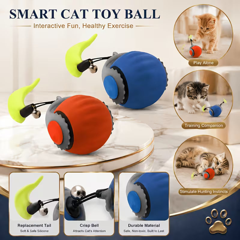 Interactive Cat Toy Ball - Smart Moving Electric Set