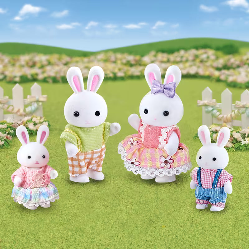 Cute Bunny Doll Set Featuring Four Adorable Rabbit Characters