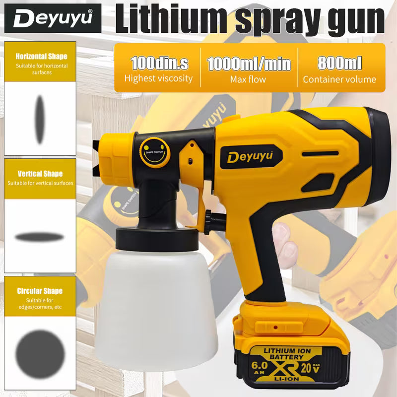 Deyuyu 3000rpm Cordless Lithium Spray Gun