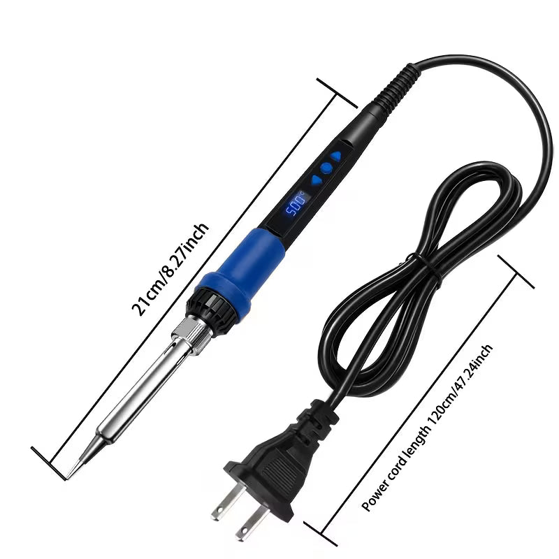 80W Electric Soldering Iron 908D American Standard LED Digital Display with Tin Wire Soldering Set