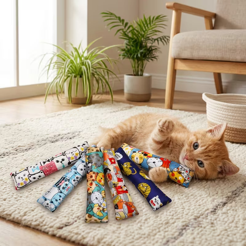 1/2pcs Random Color Cat Grass Chew Toy Pillow, Keep Your Set, Random Color