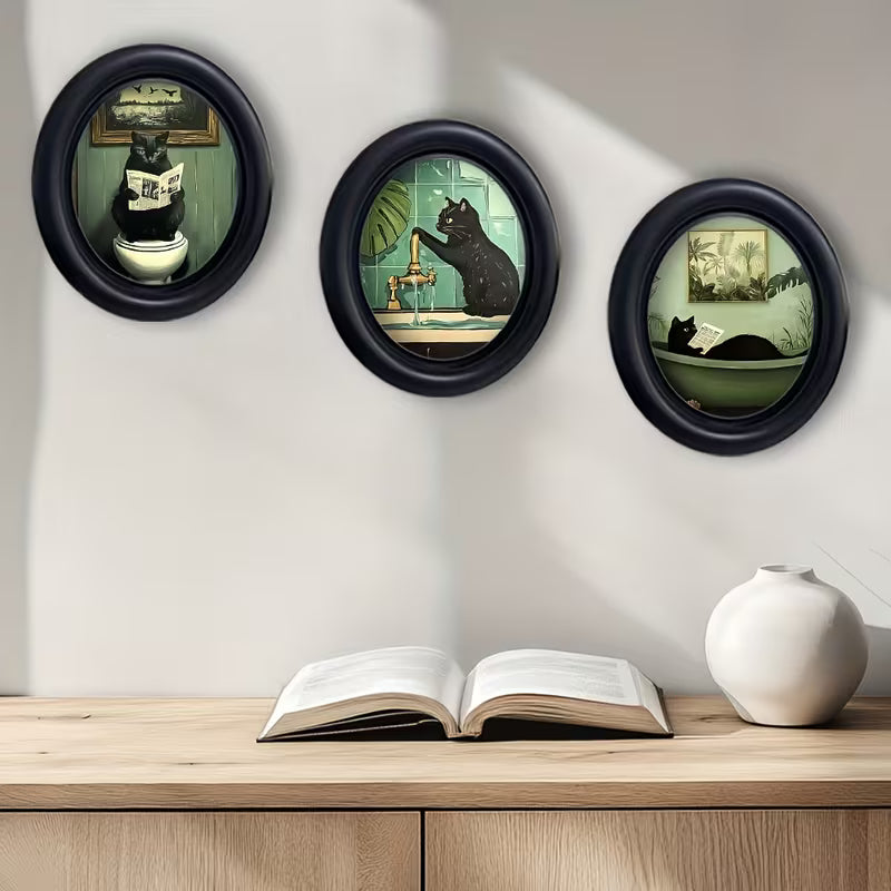 Minimalist Living Room Wall Art Set | Funny, Black
