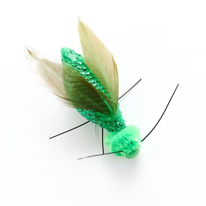 Cat Toy Set, 3 pcs Feather Toys, Polyester