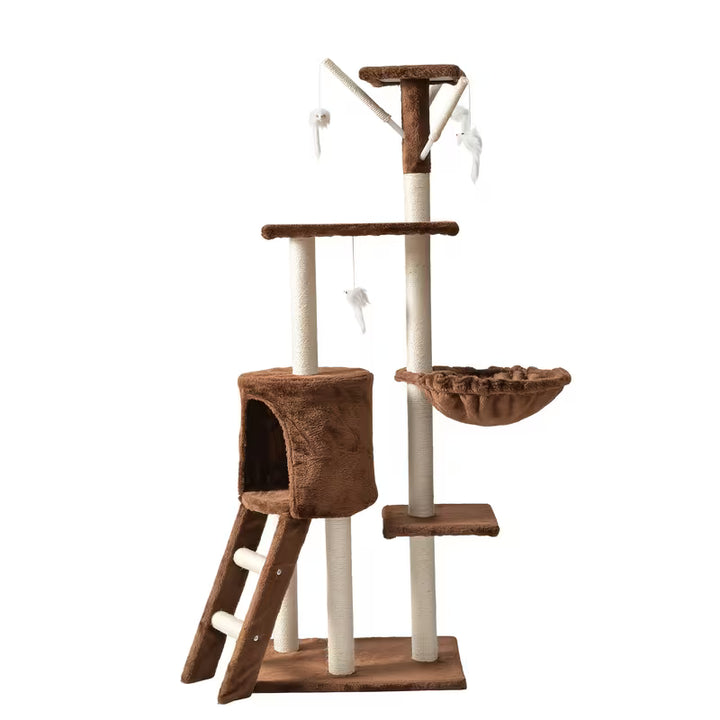 Multi-tiered Cat Tree Tower for Large Cats Sisal