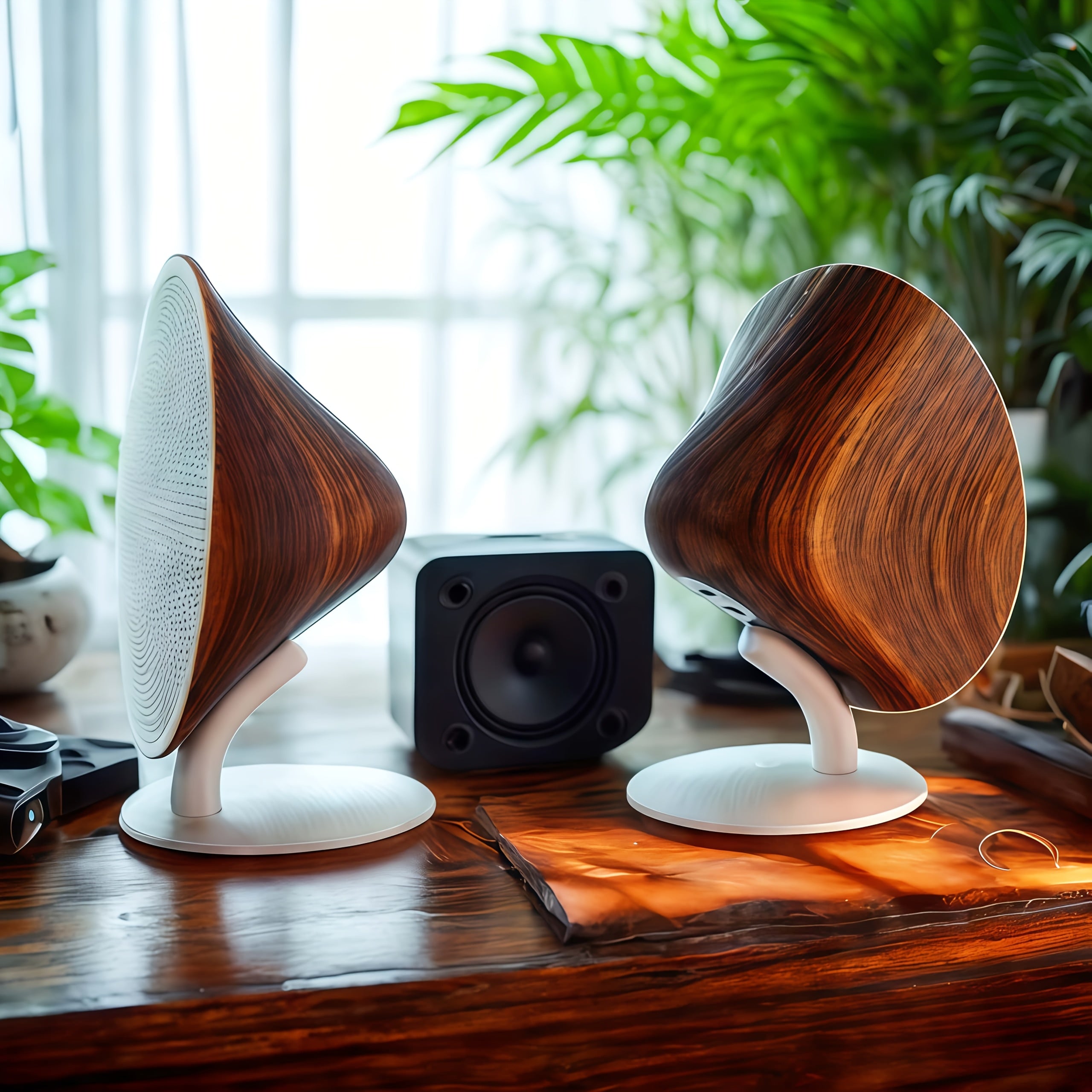 Retro Wood Grain Touch Surface Subwoofer, Wood