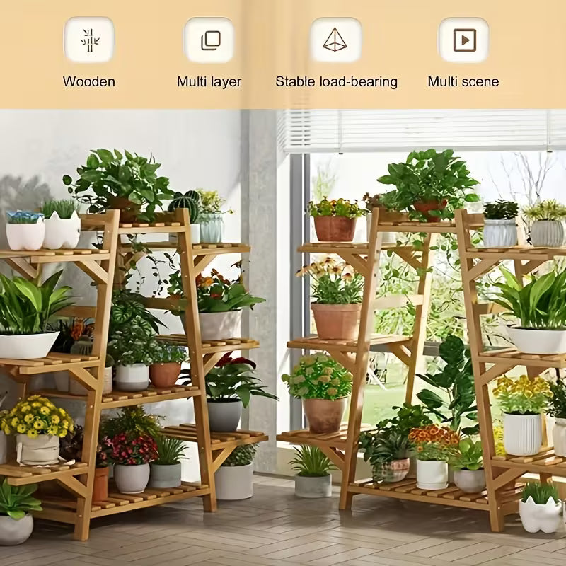 Balcony Plant Stand Storage Rack Indoor Succulent