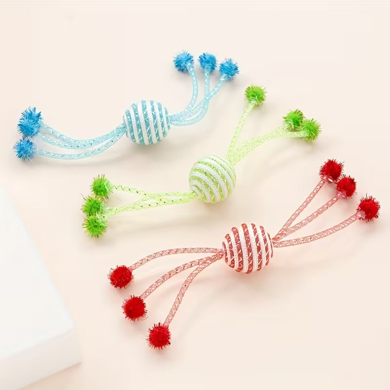 Cat Toy Net Tube Wrapped Rope Ball Jincong Ball Cat