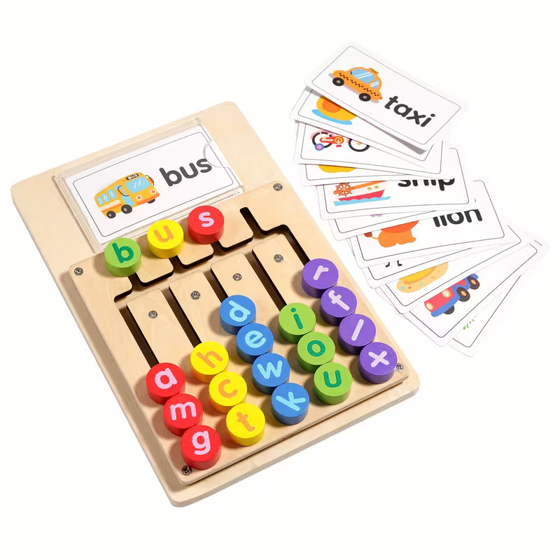 Educational Letter Matching Toy Featuring a Spelling Board with 12
