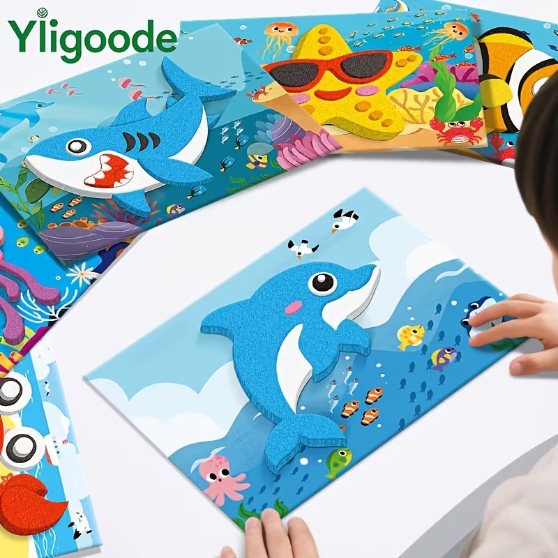 10-Piece 3D EVA Foam Sticker Puzzle: Fun DIY Game for Kids