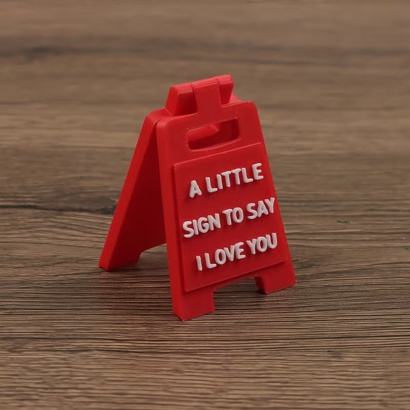1pc Hot Style 3D-printed Mini "I Love You" Sign, a Desktop Decoration
