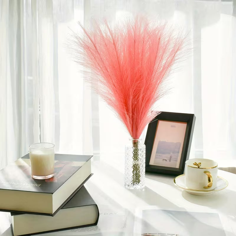 10PCS artificial Pampas grass bouquets, Artificial rose flower