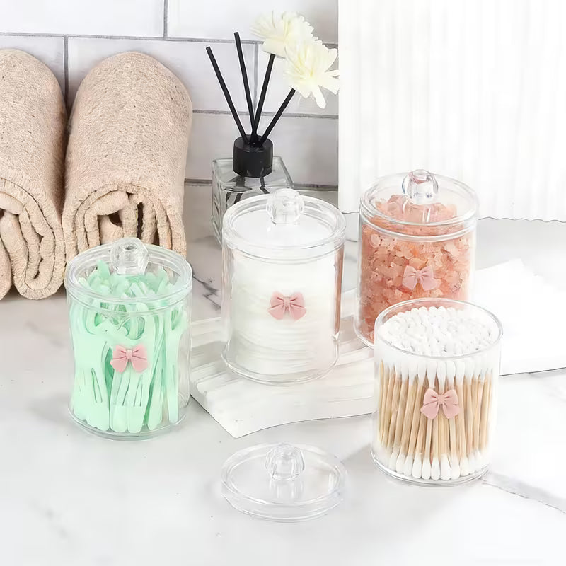 Clear 10oz Acrylic Swab Jar | Bathroom Storage, Plastic