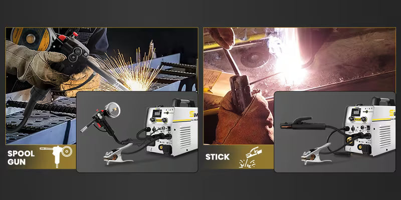 MIG Welder Plasma Cutter Welder Combo 6in1 With HM-600A Ergonomic Electrode Holder